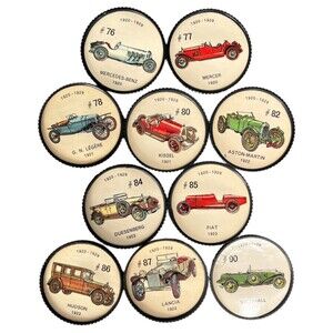 Jell-O Hostess Picture Wheel Cars Automobiles 10pc Random Bundle 1920s Black